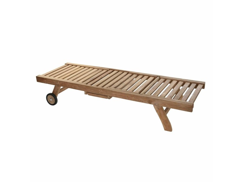 Lamamistool DKD Home Decor Кафяв С колела Тик (200 x 65 x 36 cm) NaN –  BB Шезлонги