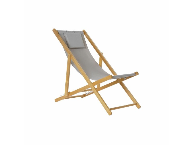 Lamamistool DKD Home Decor Сив 77 cm 57,5 x 113 x 77 cm Естествен (57,5 x 113 x 77 cm) NaN –  BB Шезлонги