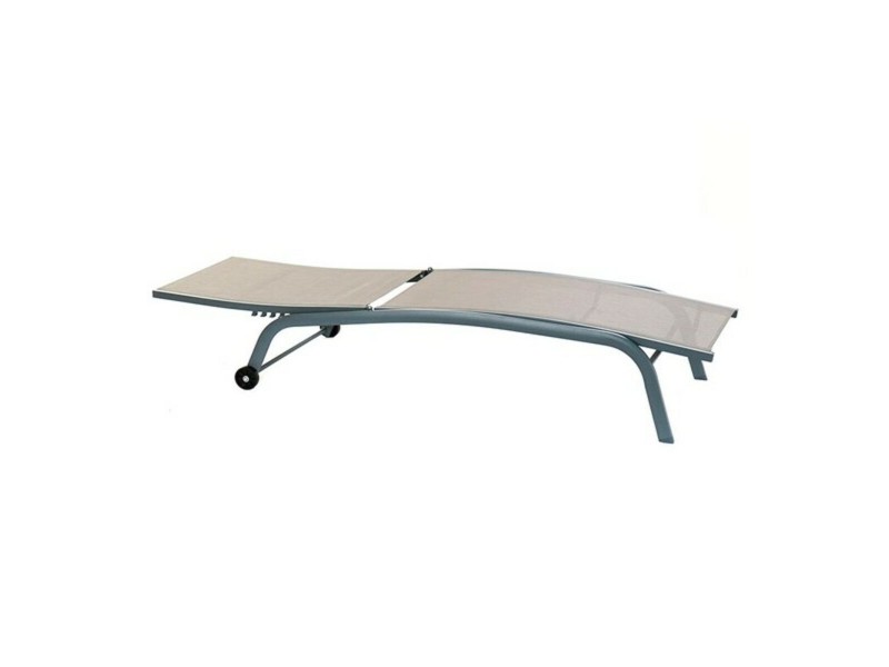 Lamamistool DKD Home Decor С колела Сив PVC Алуминий (187,5 x 64 x 97 cm) NaN –  BB Шезлонги