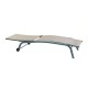 Lamamistool DKD Home Decor С колела Сив PVC Алуминий (187,5 x 64 x 97 cm) NaN –  BB Шезлонги