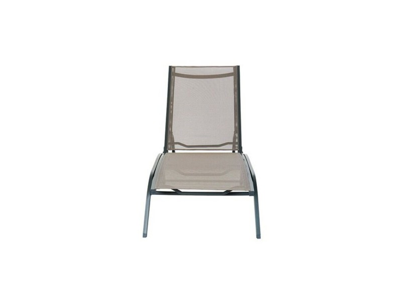 Lamamistool DKD Home Decor С колела Сив PVC Алуминий (187,5 x 64 x 97 cm) NaN –  BB Шезлонги