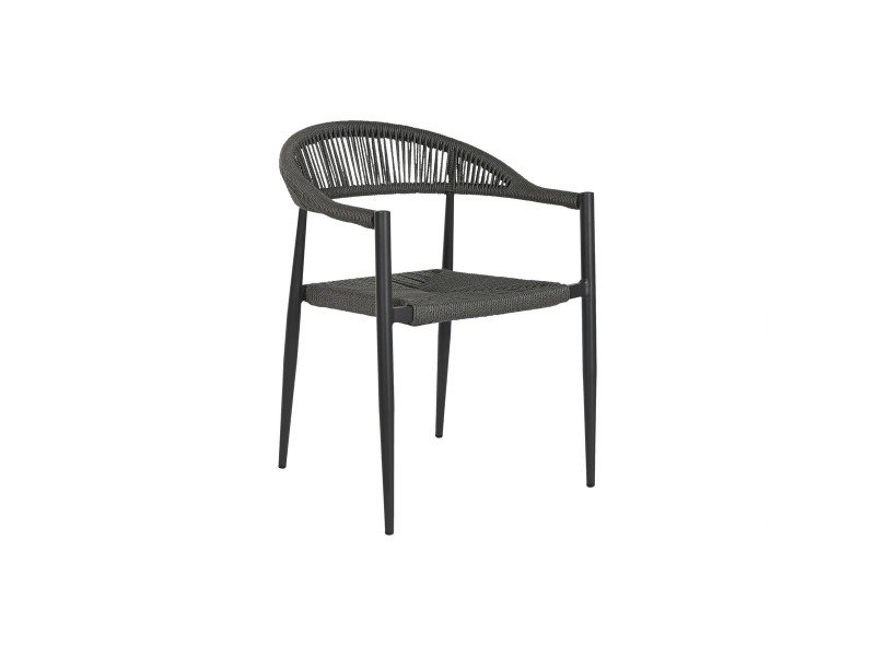 Aiatool Home ESPRIT Черен Тъмно сив Алуминий Pатан 56 x 60 x 78 cm NaN –  BB Градински столове за хранене