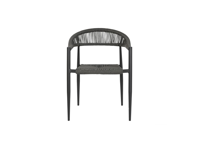 Aiatool Home ESPRIT Черен Тъмно сив Алуминий Pатан 56 x 60 x 78 cm NaN –  BB Градински столове за хранене