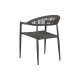 Aiatool Home ESPRIT Черен Тъмно сив Алуминий Pатан 56 x 60 x 78 cm NaN –  BB Градински столове за хранене