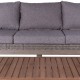 Градински диван Patsy Сив Алуминий Pатан Aкациево дърво 220 x 89 x 64,50 cm NaN –  BB Дивани