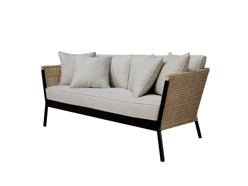Градински диван Niva Черен Алуминий 171 x 81 x 72,5 cm NaN –  BB Дивани