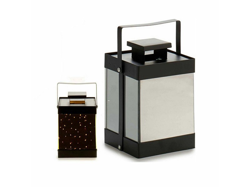LED Фенер Gift Decor LE16134XS LE16134XS Черен 12,5 x 18,5 x 12,5 cm Огледало (6 броя) NaN –  BB Улични лампи