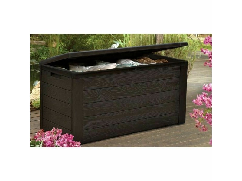 Градински съндък за съхранение TOOD Кафяв Смола 120 x 46 x 58 cm NaN –  BB Градински сандъци
