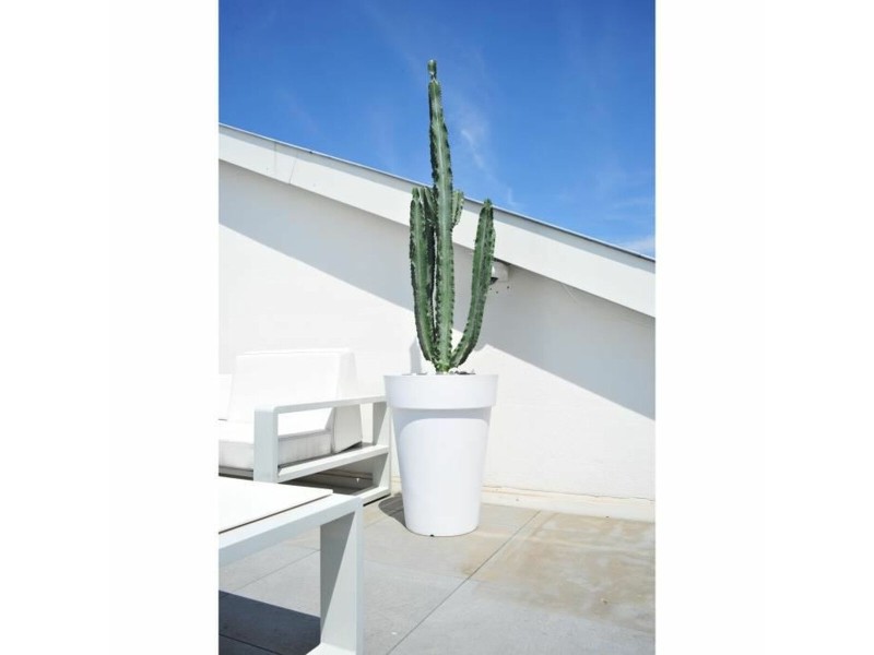 Саксия Riviera Бял Пластмаса Квадратек Ø 40 cm NaN –  BB Саксии