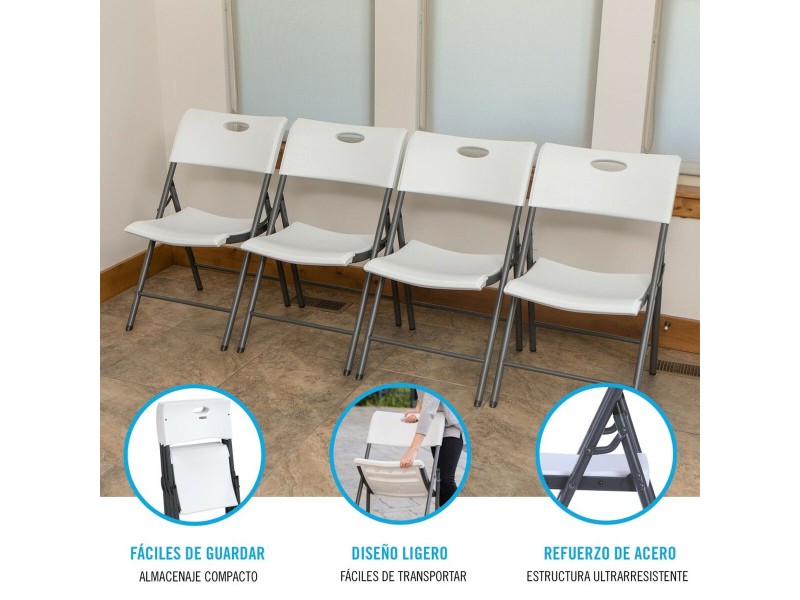 подплатен къмпинг стол Lifetime 4 броя 50 x 82,5 x 58 cm NaN –  BB Сгъваеми столове