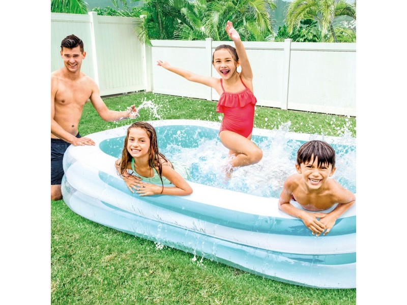 Надуваем Басейн Intex Бял/Зелен 770 L 262 x 56 x 175 cm (2 броя) NaN –  BB Надуваеми басейни