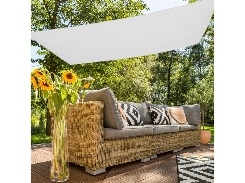 Сянка платна Aktive Квадратен Бял 200 x 0,5 x 300 cm (6 броя) NaN –  BB Сянка платна