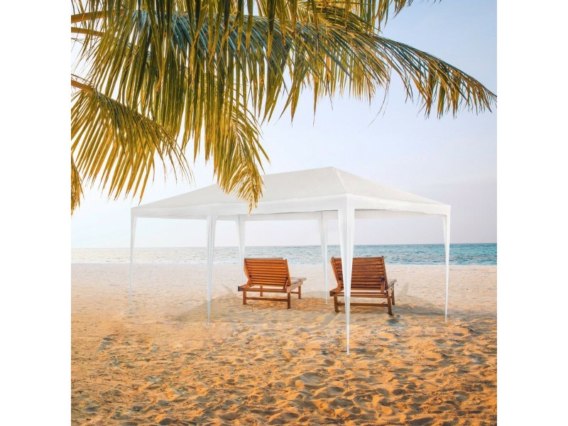 Беседка Aktive 300 x 255 x 600 cm Метал Бял Пластмаса NaN –  BB Беседки