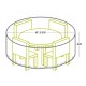 Защитен калъф Aktive Ø 150 cm Маси 150 x 60 x 150 cm (6 броя) NaN –  BB Маси