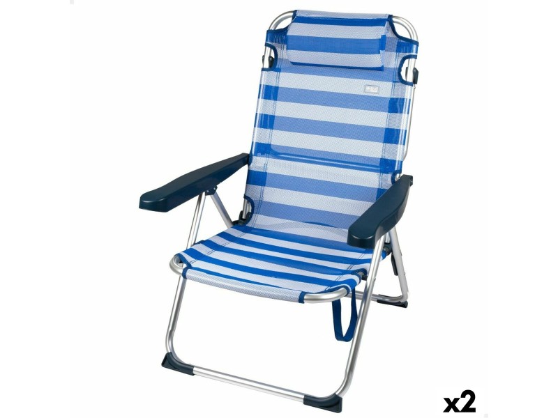 подплатен къмпинг стол Aktive Раиран 48 x 90 x 60 cm (2 броя) NaN –  BB Сгъваеми столове