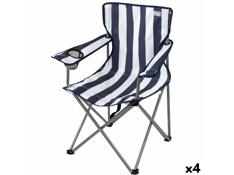 подплатен къмпинг стол Aktive Моряк 45 x 82 x 47 cm (4 броя) NaN –  BB Сгъваеми столове
