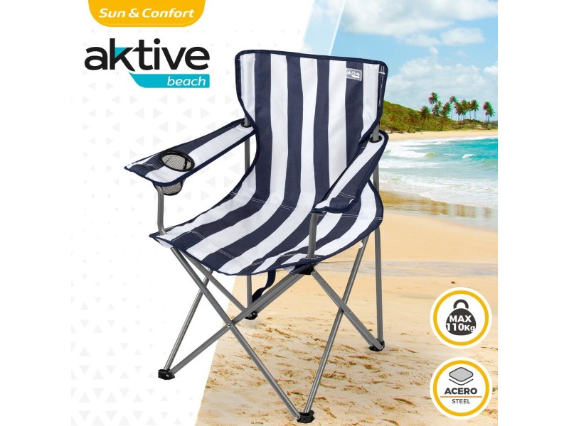 подплатен къмпинг стол Aktive Моряк 45 x 82 x 47 cm (4 броя) NaN –  BB Сгъваеми столове