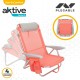 Сгъваем Стол с Подглавник Aktive Flamingo Корал 51 x 76 x 45 cm (2 броя) NaN –  BB Сгъваеми столове