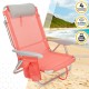 Сгъваем Стол с Подглавник Aktive Flamingo Корал 51 x 76 x 45 cm (2 броя) NaN –  BB Сгъваеми столове