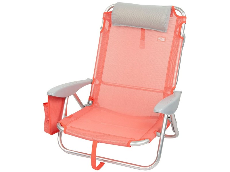 Сгъваем Стол с Подглавник Aktive Flamingo Корал 51 x 76 x 45 cm (2 броя) NaN –  BB Сгъваеми столове