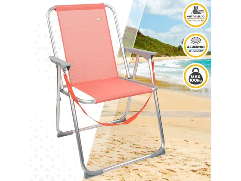 подплатен къмпинг стол Aktive Flamingo Корал 44 x 76 x 45 cm (4 броя) NaN –  BB Сгъваеми столове