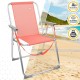 подплатен къмпинг стол Aktive Flamingo Корал 44 x 76 x 45 cm (4 броя) NaN –  BB Сгъваеми столове