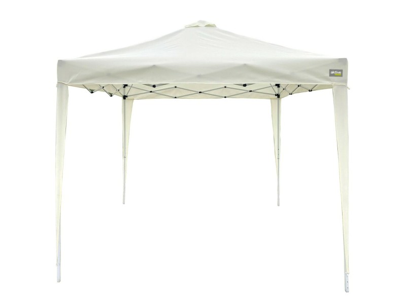Беседка Aktive 300 x 250 x 300 cm Плат Стомана Бял NaN –  BB Беседки