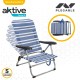 подплатен къмпинг стол Aktive Mykonos Раиран 47 x 85 x 50 cm (4 броя) NaN –  BB Сгъваеми столове