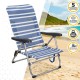 подплатен къмпинг стол Aktive Mykonos Раиран 47 x 85 x 50 cm (4 броя) NaN –  BB Сгъваеми столове
