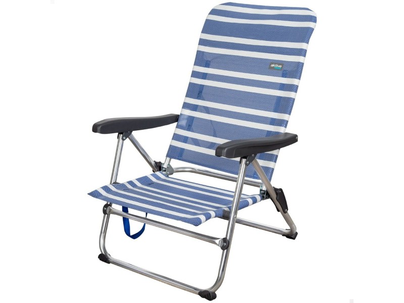 подплатен къмпинг стол Aktive Mykonos Раиран 47 x 85 x 50 cm (4 броя) NaN –  BB Сгъваеми столове