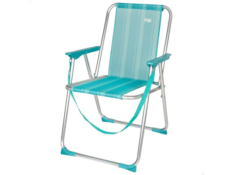 подплатен къмпинг стол Aktive Mediterranean цвят тюркоаз 44 x 76 x 45 cm (4 броя) NaN –  BB Сгъваеми столове