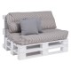 Възглавница 4 Части Сив 120 x 80 cm NaN –  BB Дивани