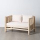 Двуместно канапе AKAR 131 x 80 x 77,5 cm Естествен тиково дърво NaN –  BB Двуместни дивани