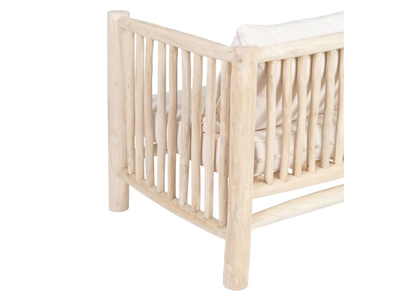 Двуместно канапе AKAR 131 x 80 x 77,5 cm Естествен тиково дърво NaN –  BB Двуместни дивани