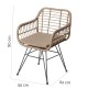 Aiatool Ariki 57 x 62 x 80 cm синтетичен ратан Стомана Графит NaN –  BB Градински столове за хранене