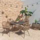 Aiatool Ariki 57 x 62 x 80 cm синтетичен ратан Стомана Графит NaN –  BB Градински столове за хранене