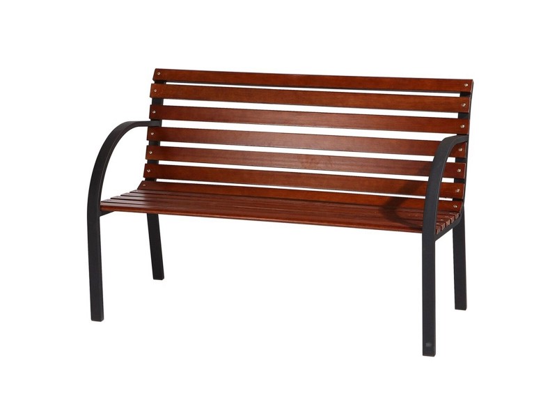 Пейка 120 x 62 x 82 cm Дървен Стомана Oрех Градина NaN –  BB Банки