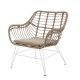 Aiatool Ariki 65 x 62 x 76 cm синтетичен ратан Стомана Бял NaN –  BB Градински столове за хранене