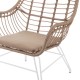 Aiatool Ariki 65 x 62 x 76 cm синтетичен ратан Стомана Бял NaN –  BB Градински столове за хранене