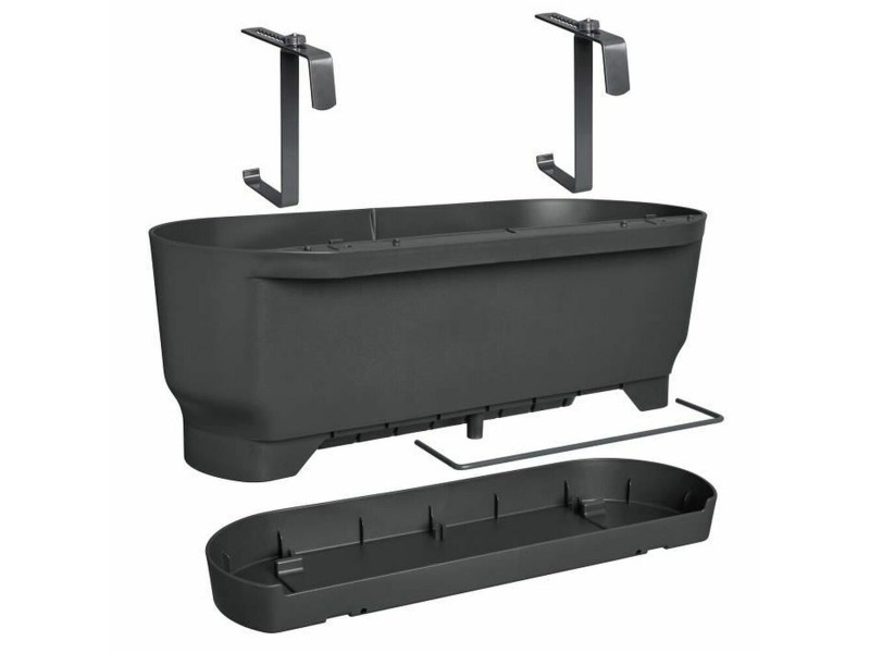 Саксия Elho Greenville 21,2 x 52 x 19,4 cm Черен Ø 52 cm NaN –  BB Саксии