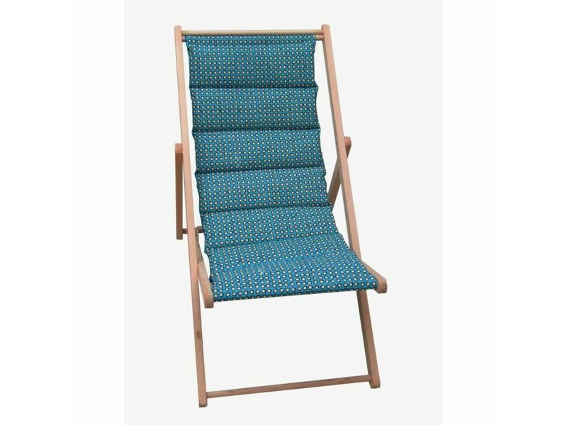 Lamamistool Jardin Prive Douala Син Дебел мъхест вълнен плат букова дървесина (106 x 55 x 95 cm) NaN –  BB Шезлонги
