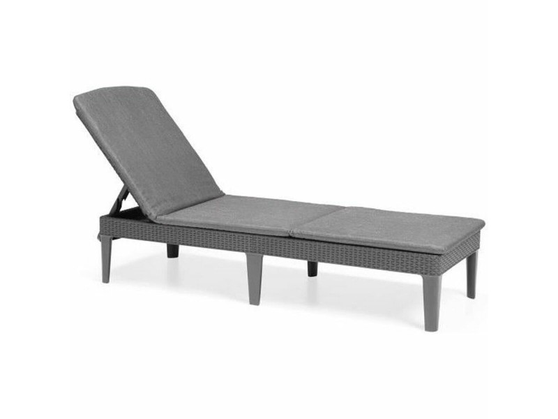 Lamamistool Allibert by KETER Jaipur Сив Тъмно сив 187 x 58 x 29 cm NaN –  BB Шезлонги
