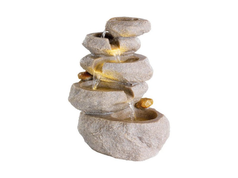 Purskkaev Lumineo Вътре Рок Камък (18 x 23 x 35 cm) NaN –  BB Декоративни фонтани