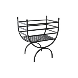 Склад за дърва DKD Home Decor Черен Стомана 48 x 30 x 57 cm Поставка за Дърва