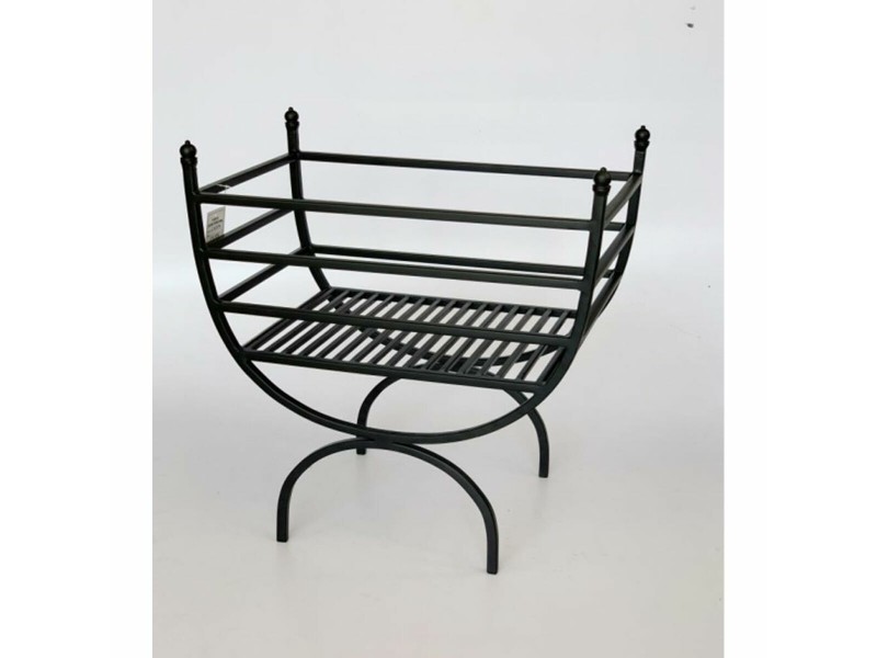Склад за дърва DKD Home Decor Черен Стомана 48 x 30 x 57 cm Поставка за Дърва NaN –  BB Дърварник