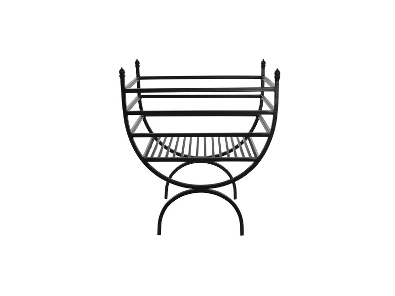 Склад за дърва DKD Home Decor Черен Стомана 48 x 30 x 57 cm Поставка за Дърва NaN –  BB Дърварник