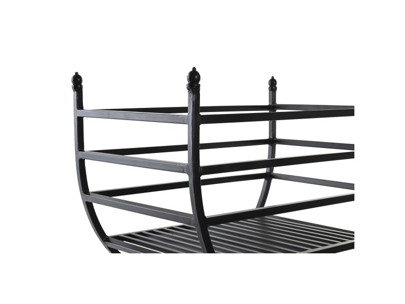 Склад за дърва DKD Home Decor Черен Стомана 48 x 30 x 57 cm Поставка за Дърва NaN –  BB Дърварник