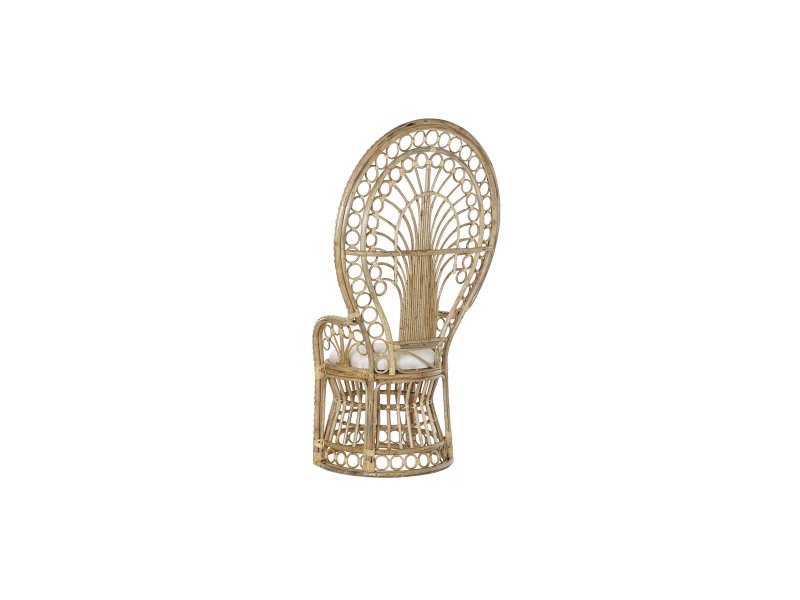 Градинско кресло DKD Home Decor Бял Кафяв Естествен 92 x 66 x 145 cm 86 x 51 x 145 cm 88 x 60 x 146 cm NaN –  BB Фотьойли