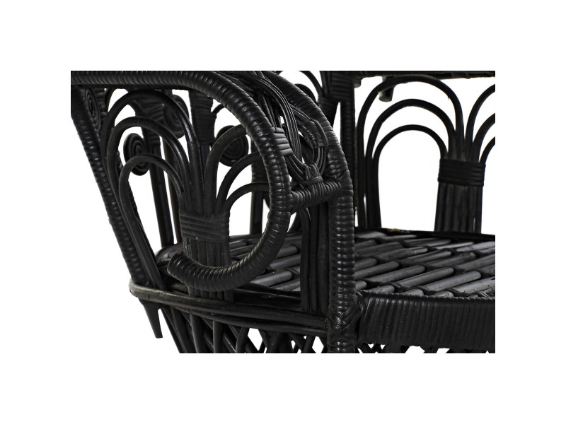 Градинско кресло DKD Home Decor Бял Черен 96 x 66 x 145 cm 96 x 66 x 140 cm NaN –  BB Фотьойли