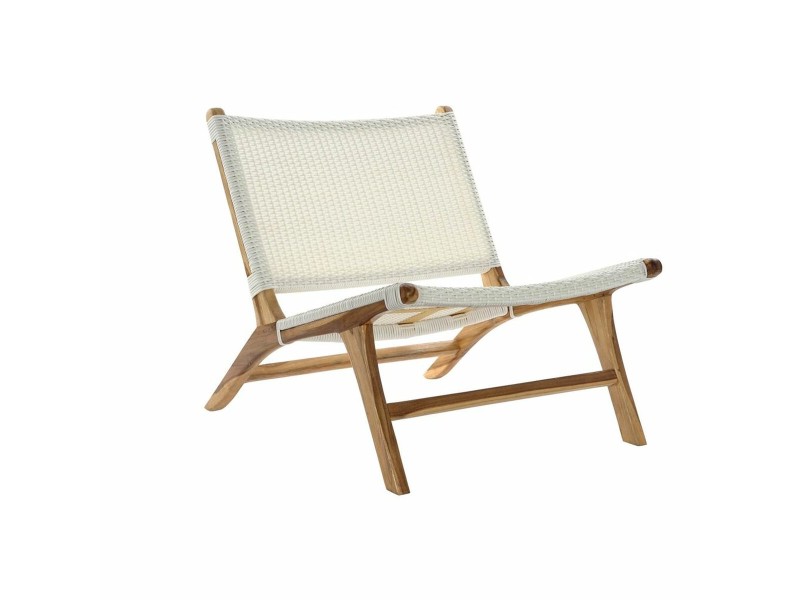 Aiatool DKD Home Decor MB-177833 Бял Естествен PVC Тик 65 x 80 x 68 cm NaN –  BB Градински столове за хранене